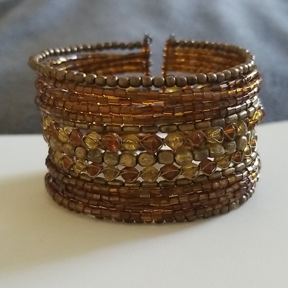 Beaded Wire Cuff